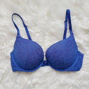 Victoria's Secret Blue Lace Push-Up Bra